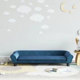 Sofá para niños de terciopelo azul 100x50x26 cm by vidaXL, Baby and Toddler Furniture - Ref: Foro24-3196393, Price: 102,34 €,...