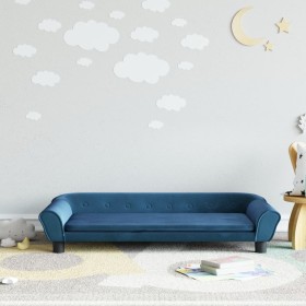 Sofá para niños de terciopelo azul 100x50x26 cm by vidaXL, Baby and Toddler Furniture - Ref: Foro24-3196393, Price: 104,53 €,...