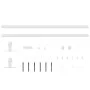 Kit mini puerta corredera armario acero carbono blanco 152 cm de vidaXL, Marcos de puertas - Ref: Foro24-151696, Precio: 43,2...