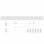 Kit mini puerta corredera armario acero carbono blanco 200 cm de vidaXL, Marcos de puertas - Ref: Foro24-151695, Precio: 45,1...