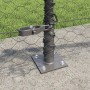 Reja con postes Gris 0.4 x 50 m Acero recubierto de PVC