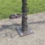 Reja con postes Gris 0.4 x 50 m Acero recubierto de PVC