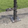 Reja con postes Gris 0.5 x 50 m Acero recubierto de PVC