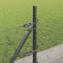 Reja con postes Gris 0.5 x 50 m Acero recubierto de PVC