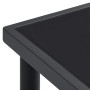 Juego de comedor para jardín 9 piezas acero y textilene negro