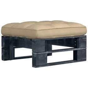 Garden ottoman made of black impregnated pine wood pallets by vidaXL, Modular outdoor sofas - Ref: Foro24-3066436, Price: 66,...