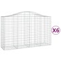 Gabionenkörbe 6 Stück Bogenform Eisen 200x50x120/140 cm von vidaXL, Töpfe und Pflanzgefäße - Ref: Foro24-3145665, Preis: 618,...