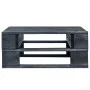 Gartenhocker aus schwarz imprägnierten Kiefernholzpaletten von vidaXL, Modulare Sofas für den Außenbereich - Ref: Foro24-3066...