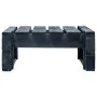 Gartenhocker aus schwarz imprägnierten Kiefernholzpaletten von vidaXL, Modulare Sofas für den Außenbereich - Ref: Foro24-3066...