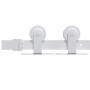 Kit herrajes para puertas correderas de acero blanco 183 cm