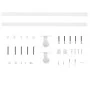 Türbeschlag-Set für weiße Schiebetüren aus Stahl, 183 cm. von vidaXL, Türartikel - Ref: Foro24-151705, Preis: 91,32 €, Rabatt: %