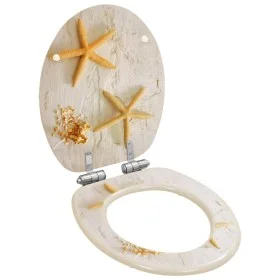 WC toilet seat with soft close lid MDF starfish by vidaXL, Toilet and bidet seats - Ref: Foro24-143929, Price: 55,64 €, Disco...