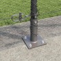 Reja con postes Gris 1.2 x 50 m Acero recubierto de PVC