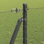 Reja con postes Gris 1.2 x 50 m Acero recubierto de PVC