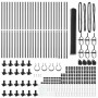 Reja con postes Gris 1.2 x 50 m Acero recubierto de PVC