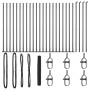 Reja con postes Gris 1.2 x 50 m Acero recubierto de PVC