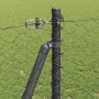 Reja con postes Gris 1.2 x 50 m Acero recubierto de PVC