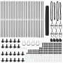 Reja con postes Gris 1.2 x 50 m Acero recubierto de PVC
