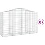 Gabionenkörbe 7 Stück Bogenform Eisen 200x50x120/140 cm von vidaXL, Töpfe und Pflanzgefäße - Ref: Foro24-3145666, Preis: 750,...