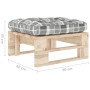 Otomana de jardín de palets madera de pino impregnada de vidaXL, Sofás modulares de exterior - Ref: Foro24-3066470, Precio: 6...