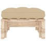 Garden ottoman made of impregnated pine wood pallets by vidaXL, Modular outdoor sofas - Ref: Foro24-3066460, Price: 65,82 €, ...