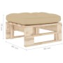 Garden ottoman made of impregnated pine wood pallets by vidaXL, Modular outdoor sofas - Ref: Foro24-3066460, Price: 65,82 €, ...