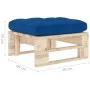 Otomana de jardín de palets madera de pino impregnada de vidaXL, Sofás modulares de exterior - Ref: Foro24-3066466, Precio: 6...