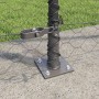 Reja con postes Gris 1.5 x 50 m Acero recubierto de PVC