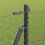 Reja con postes Gris 1.5 x 50 m Acero recubierto de PVC