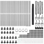 Reja con postes Gris 1.5 x 50 m Acero recubierto de PVC