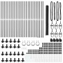 Reja con postes Gris 1.6 x 50 m Acero recubierto de PVC