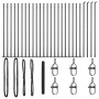 Reja con postes Gris 1.6 x 50 m Acero recubierto de PVC