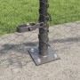 Reja con postes Gris 0.4 x 100 m Acero recubierto de PVC