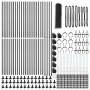 Reja con postes Gris 0.6 x 100 m Acero recubierto de PVC
