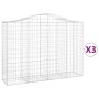 Gabionenkörbe 3 Stück Bogenform Eisen 200x50x140/160 cm von vidaXL, Töpfe und Pflanzgefäße - Ref: Foro24-3145683, Preis: 342,...