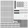Reja con postes Gris 1.2 x 100 m Acero recubierto de PVC