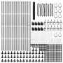 Reja con postes Gris 1.2 x 100 m Acero recubierto de PVC