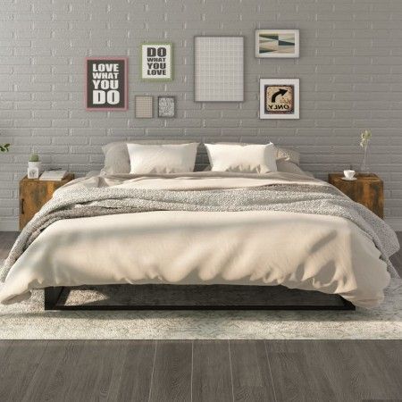 Nachttische 2 Stück geräuchertes Eichensperrholz von vidaXL, Nachttische - Ref: Foro24-817316, Preis: 50,05 €, Rabatt: %