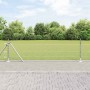 Reja con postes Plateado 0.5 x 10 m Acero recubierto de PVC