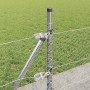 Reja con postes Plateado 0.5 x 10 m Acero recubierto de PVC