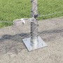 Reja con postes Plateado 0.6 x 10 m Acero recubierto de PVC