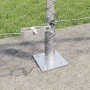 Reja con postes Plateado 1 x 10 m Acero recubierto de PVC