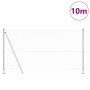 Reja con postes Plateado 1.2 x 10 m Acero recubierto de PVC