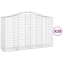 Gabionenkörbe 20 Stück Bogenform Eisen 200x50x120/140 cm von vidaXL, Töpfe und Pflanzgefäße - Ref: Foro24-3145676, Preis: 2,0...