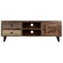 Mueble para TV de madera maciza de mango 118x30x40 cm