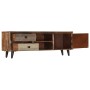 Mueble para TV de madera maciza de mango 118x30x40 cm