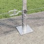 Reja con postes Plateado 1.4 x 10 m Acero recubierto de PVC