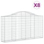 Gabionenkörbe 8 Stk. Bogenform Eisen 200x30x100/120 cm von vidaXL, Töpfe und Pflanzgefäße - Ref: Foro24-3145436, Preis: 632,7...