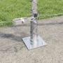Reja con postes Plateado 1.4 x 10 m Acero recubierto de PVC