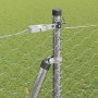 Reja con postes Plateado 1.4 x 10 m Acero recubierto de PVC